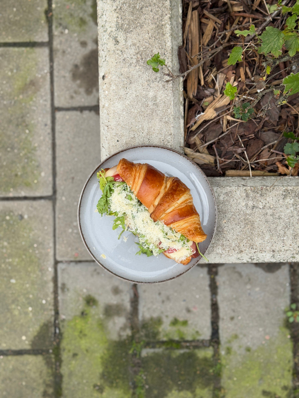 Mozzarella-serrano täidisega croissant