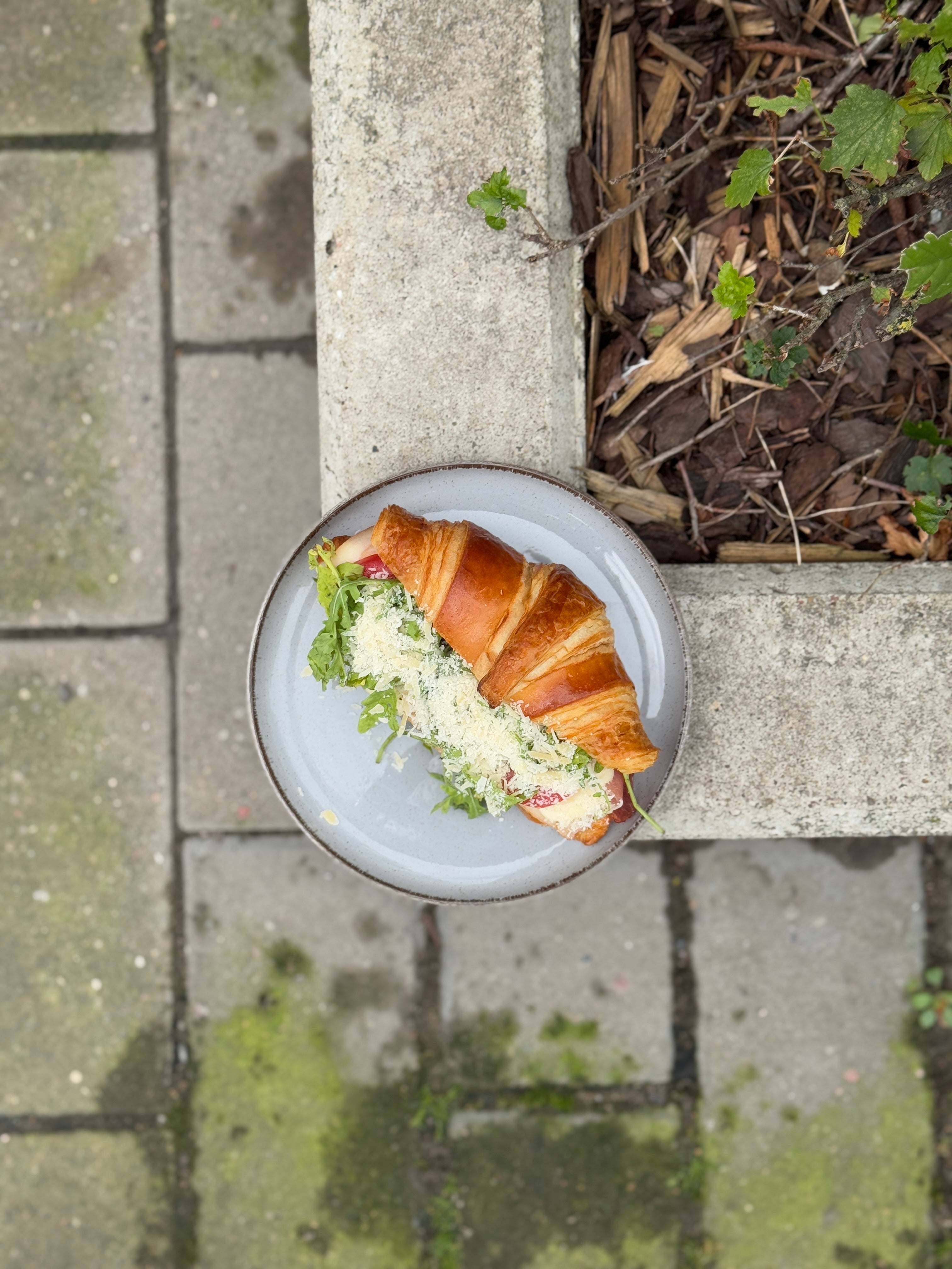 Mozzarella-serrano täidisega croissant